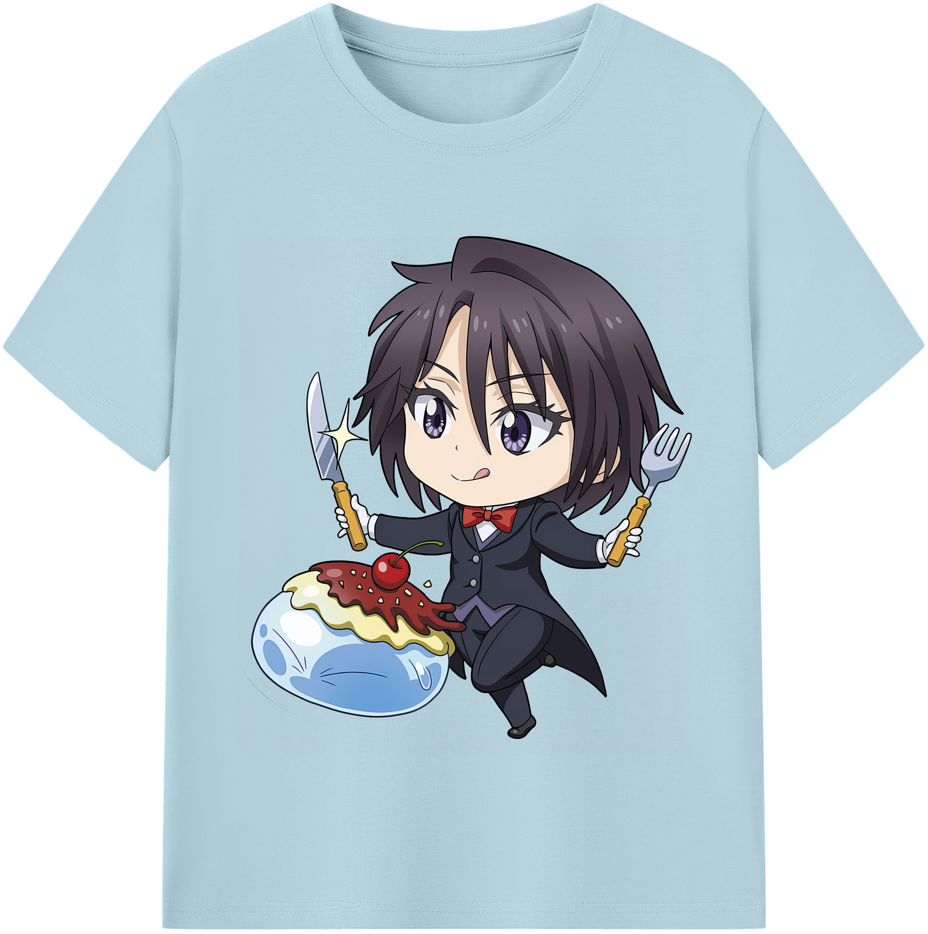 （画像用） 転スラ Regarding Reincarnated to Slime 綿100％半袖Tシャツ（フロントプリント）